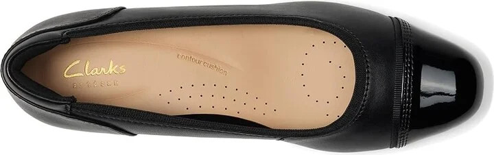 Clarks Krystine May High Women's Heels Black Leather : 6 C - Wide, Leather/Rubber - Image 2