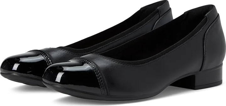 Clarks Krystine May High Women's Heels Black Leather : 6 C - Wide, Leather/Rubber