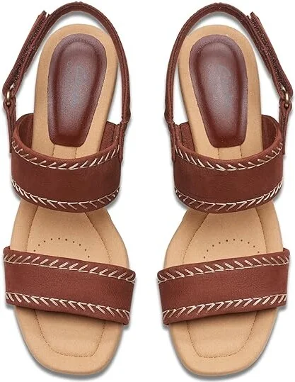 Clarks Kyarra Rose Women's Sandals Tan Nubuck : 12 B - Medium, Leather/Rubber - Image 2