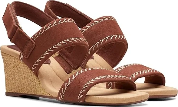 Clarks Kyarra Rose Women's Sandals Tan Nubuck : 12 B - Medium, Leather/Rubber