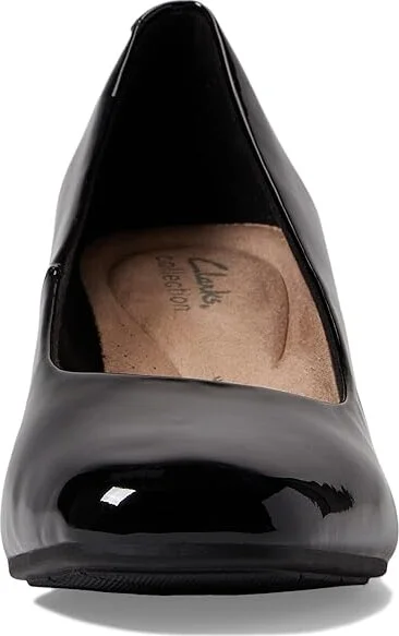 Clarks Kyndall Iris High Women's Heels Black Patent Synthetic : 11 B - Medium, Leather - Image 2