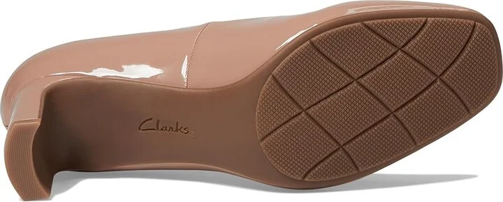 Clarks Kyndall Iris High Women's Heels Warm Beige Synthetic : 9.5 D - Wide, Leather - Image 3