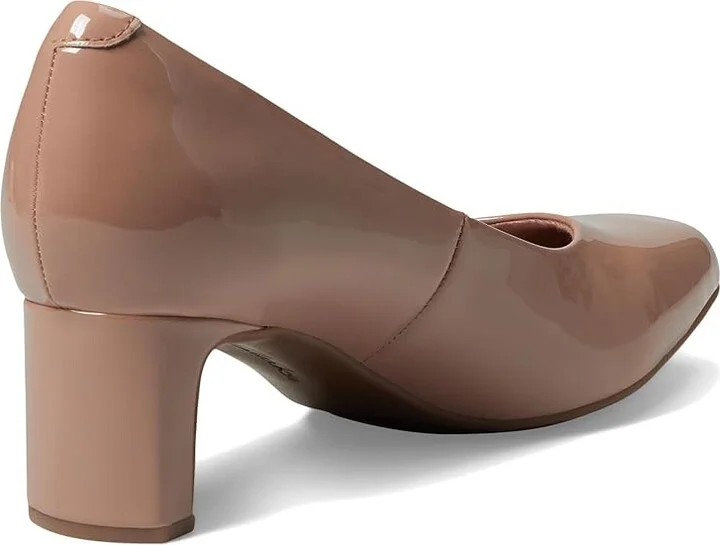 Clarks Kyndall Iris High Women's Heels Warm Beige Synthetic : 9.5 D - Wide, Leather - Image 4