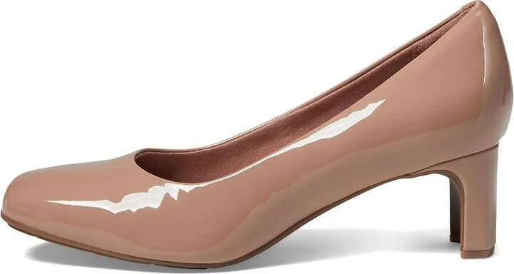 Clarks Kyndall Iris High Women's Heels Warm Beige Synthetic : 9.5 D - Wide, Leather - Image 5