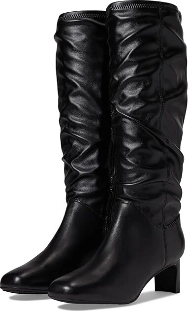 Clarks Kyndall Rise Women's Boots Black Synthetic : 10 B - Medium, Synthetic/Textile