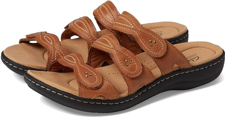 Clarks Laurieann Ayla Women's Shoes Dark Tan Leather : 6 B - Medium