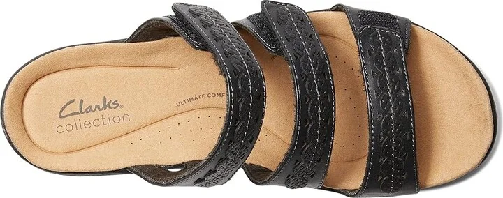 Clarks Laurieann Cove Women's Shoes Black Leather : 9.5 A - Narrow - Image 2