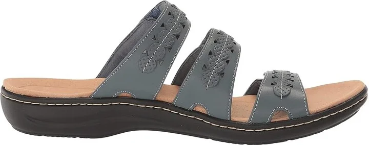 Clarks Laurieann Cove Women's Shoes Blue Grey Leather : 7 A - Narrow - Image 5