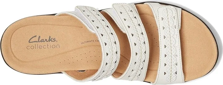 Clarks Laurieann Cove Women's Shoes White Leather : 7 A - Narrow - Image 2