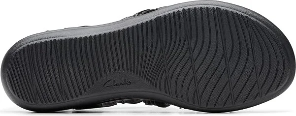 Clarks Laurieann Rena Women's Sandals Black Combi : 6 B - Medium, Leather/Rubber - Image 3