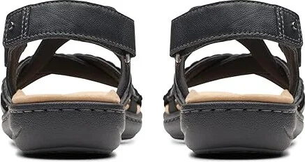 Clarks Laurieann Rena Women's Sandals Black Combi : 6 B - Medium, Leather/Rubber - Image 4