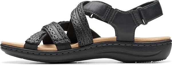 Clarks Laurieann Rena Women's Sandals Black Combi : 6 B - Medium, Leather/Rubber - Image 5