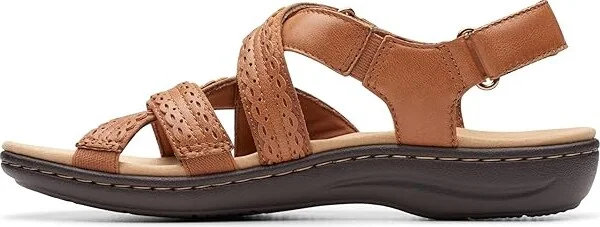 Clarks Laurieann Rena Women's Sandals Tan Combi : 5 B - Medium, Leather/Rubber - Image 5