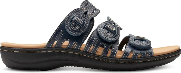 Clarks Laurieann Ruby Scalloped Strap Slide Sandals - Image 6