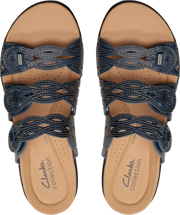 Clarks Laurieann Ruby Scalloped Strap Slide Sandals - Image 8