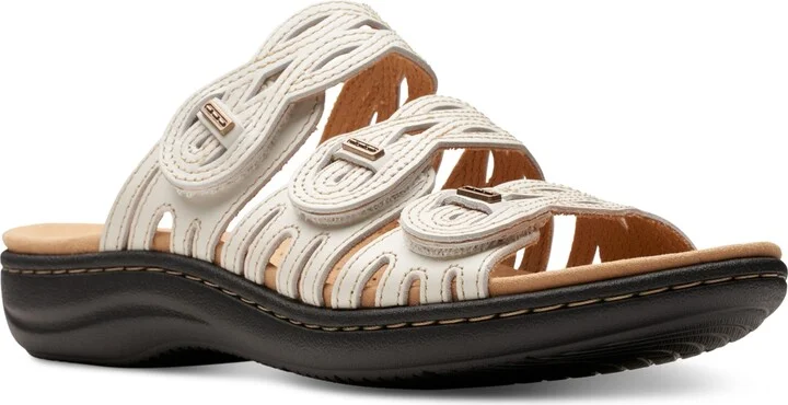 Clarks Laurieann Ruby Scalloped Strap Slide Sandals