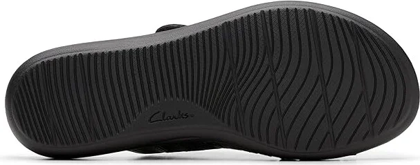 Clarks Laurieann Ruby Women's Sandals Black Leather : 9.5 D - Wide, Leather/Rubber - Image 3