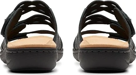 Clarks Laurieann Ruby Women's Sandals Black Leather : 9.5 D - Wide, Leather/Rubber - Image 4