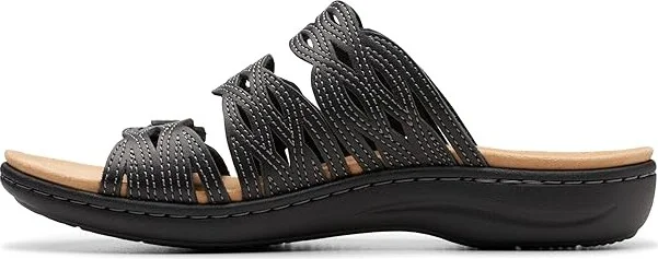 Clarks Laurieann Ruby Women's Sandals Black Leather : 9.5 D - Wide, Leather/Rubber - Image 5