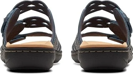 Clarks Laurieann Ruby Women's Sandals Navy Leather : 7 D - Wide, Leather/Rubber - Image 4