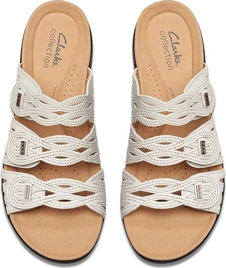 Clarks Laurieann Ruby Women's Sandals Off-White Leather : 11 A - Narrow, Leather/Rubber - Image 2