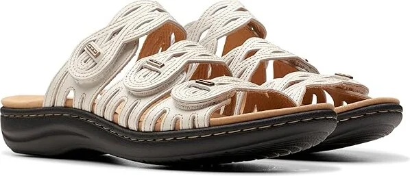 Clarks Laurieann Ruby Women's Sandals Off-White Leather : 11 A - Narrow, Leather/Rubber