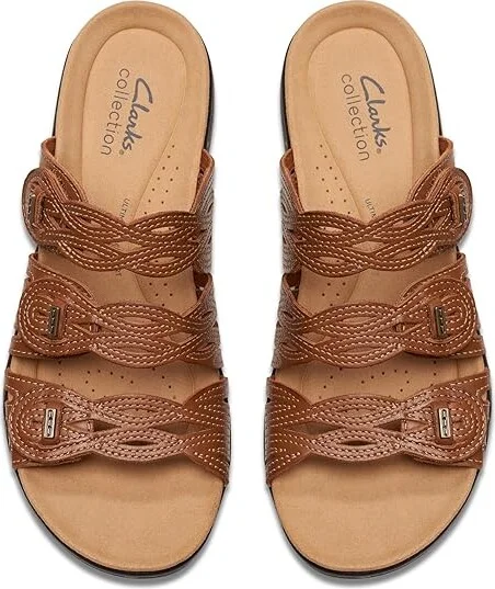 Clarks Laurieann Ruby Women's Sandals Tan Leather : 6 B - Medium, Leather/Rubber - Image 2