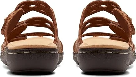 Clarks Laurieann Ruby Women's Sandals Tan Leather : 6 B - Medium, Leather/Rubber - Image 4