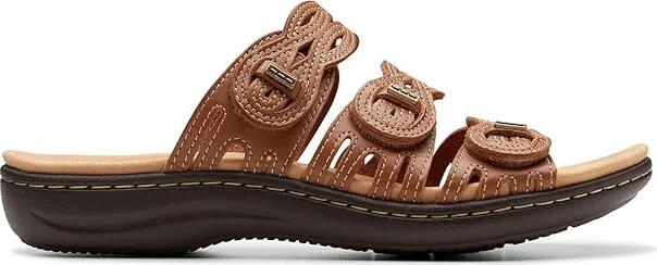 Clarks Laurieann Ruby Women's Sandals Tan Leather : 6 B - Medium, Leather/Rubber - Image 6