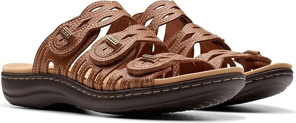 Clarks Laurieann Ruby Women's Sandals Tan Leather : 6 B - Medium, Leather/Rubber