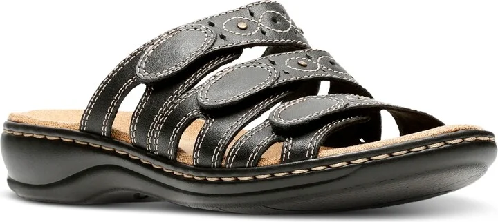 Clarks Leisa Cacti Q Triple Strap Slide Sandals