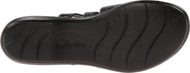 Clarks Leisa Cacti Q Women's Sandals Black Leather : 6 B - Medium - Image 4