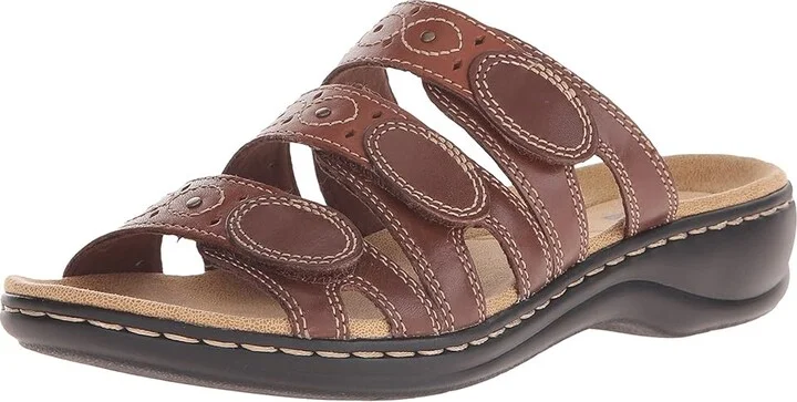 Clarks Leisa Cacti Q Women's Sandals Brown : 7 B - Medium, Leather - Image 2