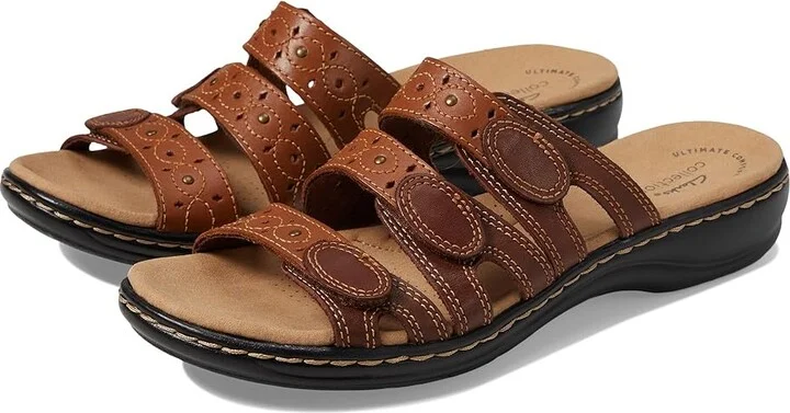 Clarks Leisa Cacti Q Women's Sandals Brown : 7 B - Medium, Leather