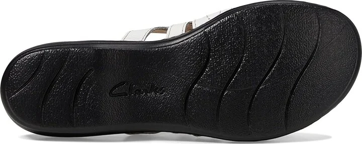 Clarks Leisa Cacti Q Women's Sandals White Leather : 6.5 B - Medium - Image 4