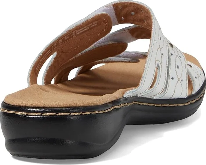 Clarks Leisa Cacti Q Women's Sandals White Leather : 6.5 B - Medium - Image 5