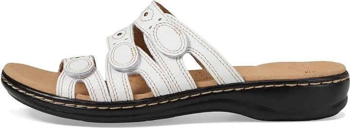 Clarks Leisa Cacti Q Women's Sandals White Leather : 6.5 B - Medium - Image 7