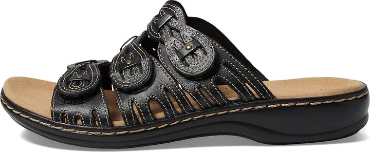 Clarks Leisa Faye Women's Shoes Black Leather : 5.5 B - Medium, Synthetic - Image 7
