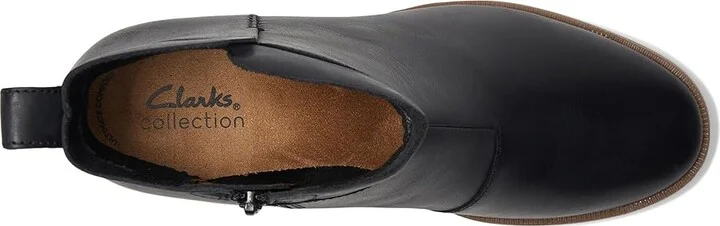 Clarks Lileigh Charm Women's Boots Black Leather : 11 B - Medium, Leather/Mesh/Rubber - Image 2