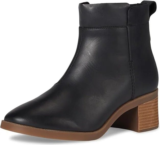 Clarks Lileigh Charm Women's Boots Black Leather : 11 B - Medium, Leather/Mesh/Rubber - Image 5