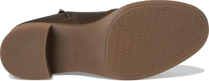 Clarks Lileigh Charm Women's Boots Mushroom Oily Leather : 11 B - Medium, Leather/Mesh/Rubber - Image 3