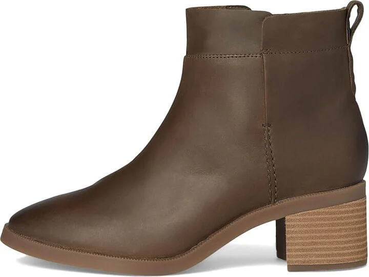 Clarks Lileigh Charm Women's Boots Mushroom Oily Leather : 11 B - Medium, Leather/Mesh/Rubber - Image 6