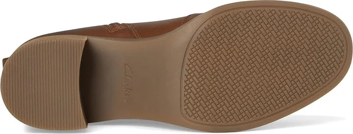 Clarks Lileigh Charm Women's Boots Tan Oily Leather : 6 D - Wide, Leather/Mesh/Rubber - Image 3