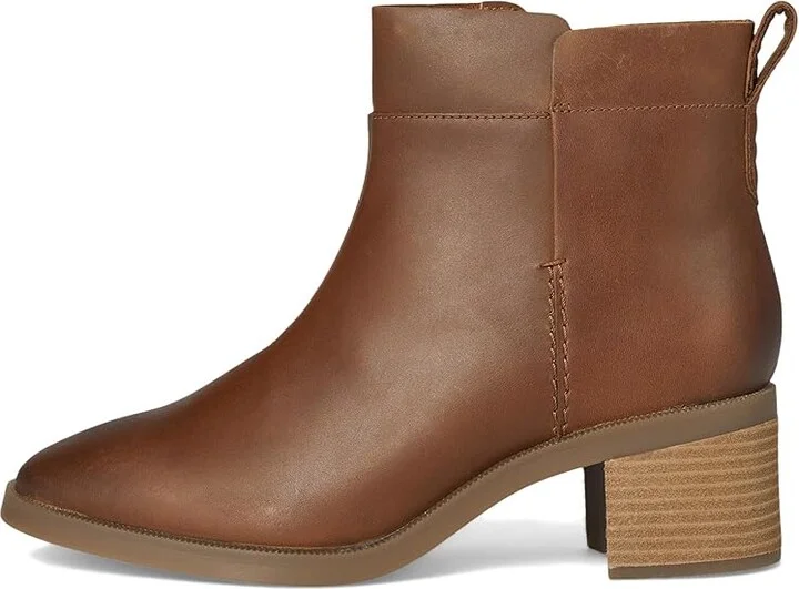 Clarks Lileigh Charm Women's Boots Tan Oily Leather : 6 D - Wide, Leather/Mesh/Rubber - Image 6