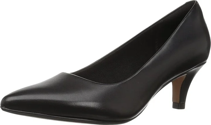 Clarks Linvale Jerica Women's Shoes Black Leather : 5.5 B - Medium - Image 2