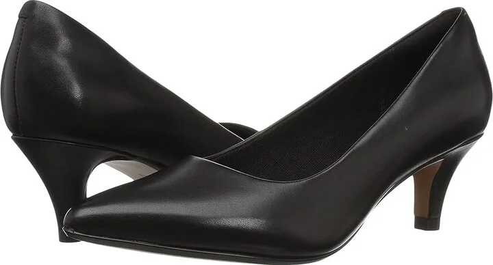 Clarks Linvale Jerica Women's Shoes Black Leather : 5.5 B - Medium