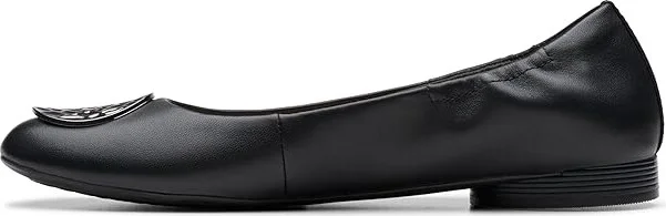 Clarks Loreleigh Ave Women's Flat Shoes Black Leather : 7 B - Medium, Leather/Rubber - Image 5