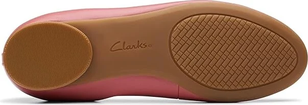 Clarks Loreleigh Ave Women's Flat Shoes Dusty Rose Leather : 9 D - Wide, Leather/Rubber - Image 3