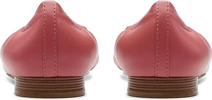 Clarks Loreleigh Ave Women's Flat Shoes Dusty Rose Leather : 9 D - Wide, Leather/Rubber - Image 4