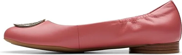 Clarks Loreleigh Ave Women's Flat Shoes Dusty Rose Leather : 9 D - Wide, Leather/Rubber - Image 5